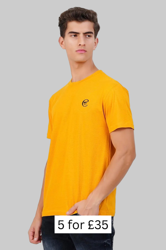 Mustard Yellow Luxe Soft Crew Neck T-Shirt