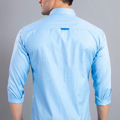 Blue Sky Solid Smart Stain Proof Shirt