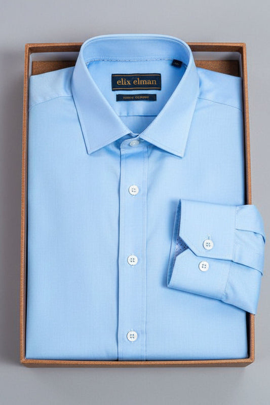 Blue Sky Solid Smart Stain Proof Shirt