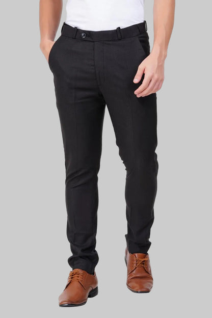 Black Formal Italian Flex Waist Trousers