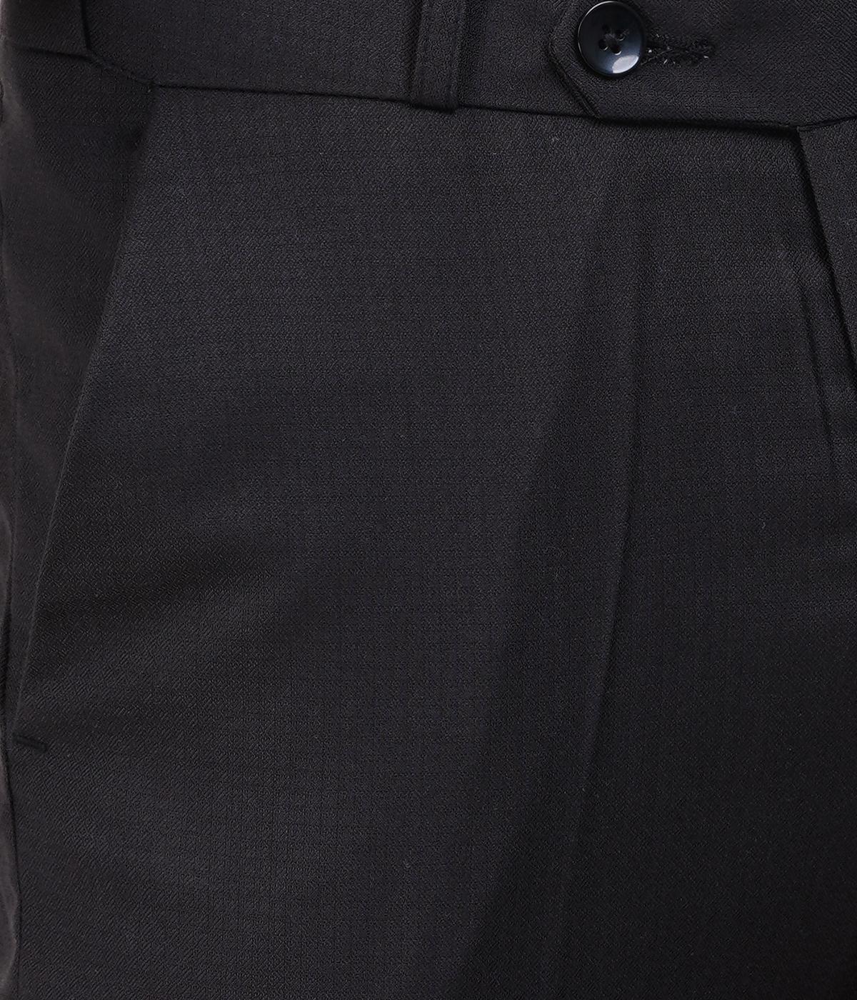 Black Formal Italian Flex Waist Trousers