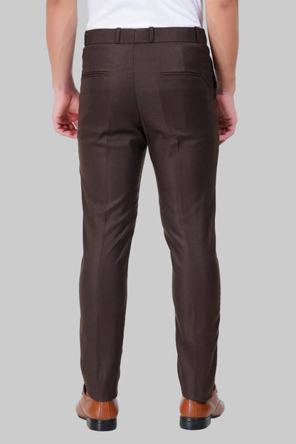 Dark Brown Italian Flex Waist Trouser