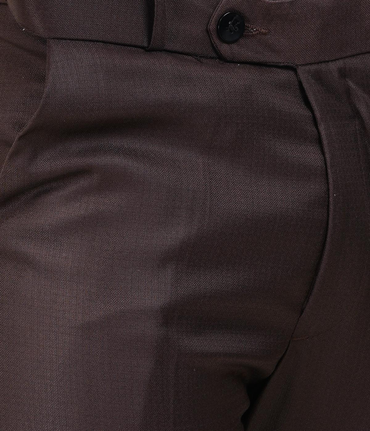 Dark Brown Italian Flex Waist Trouser