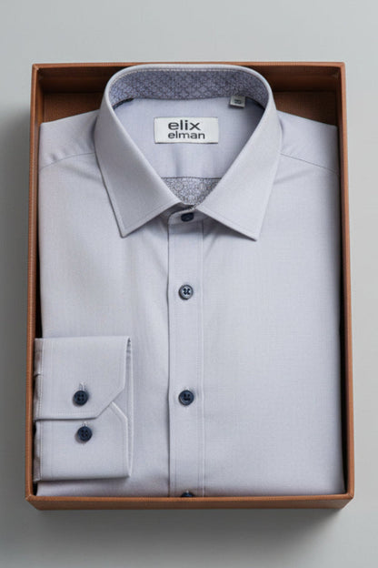 Grey Moon Solid Smart Stain Proof Shirt