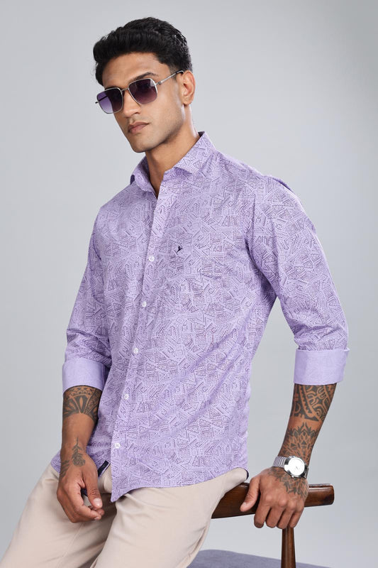 Luxe Lavender Geo-Print Stain Proof