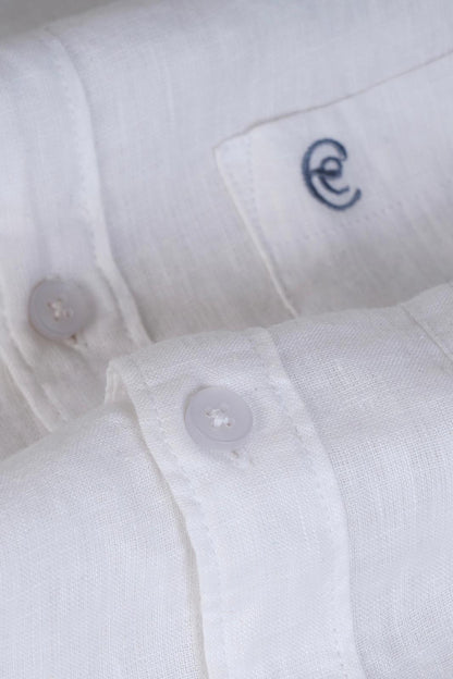 Pure White Luxe Linen Shirt