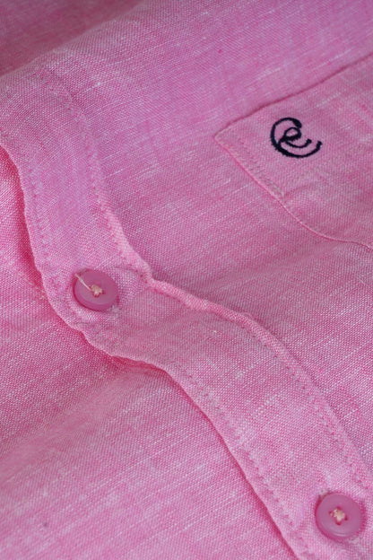 English Pink Luxe Linen Shirt