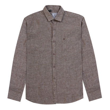 Beige Camel Luxe Linen Shirt