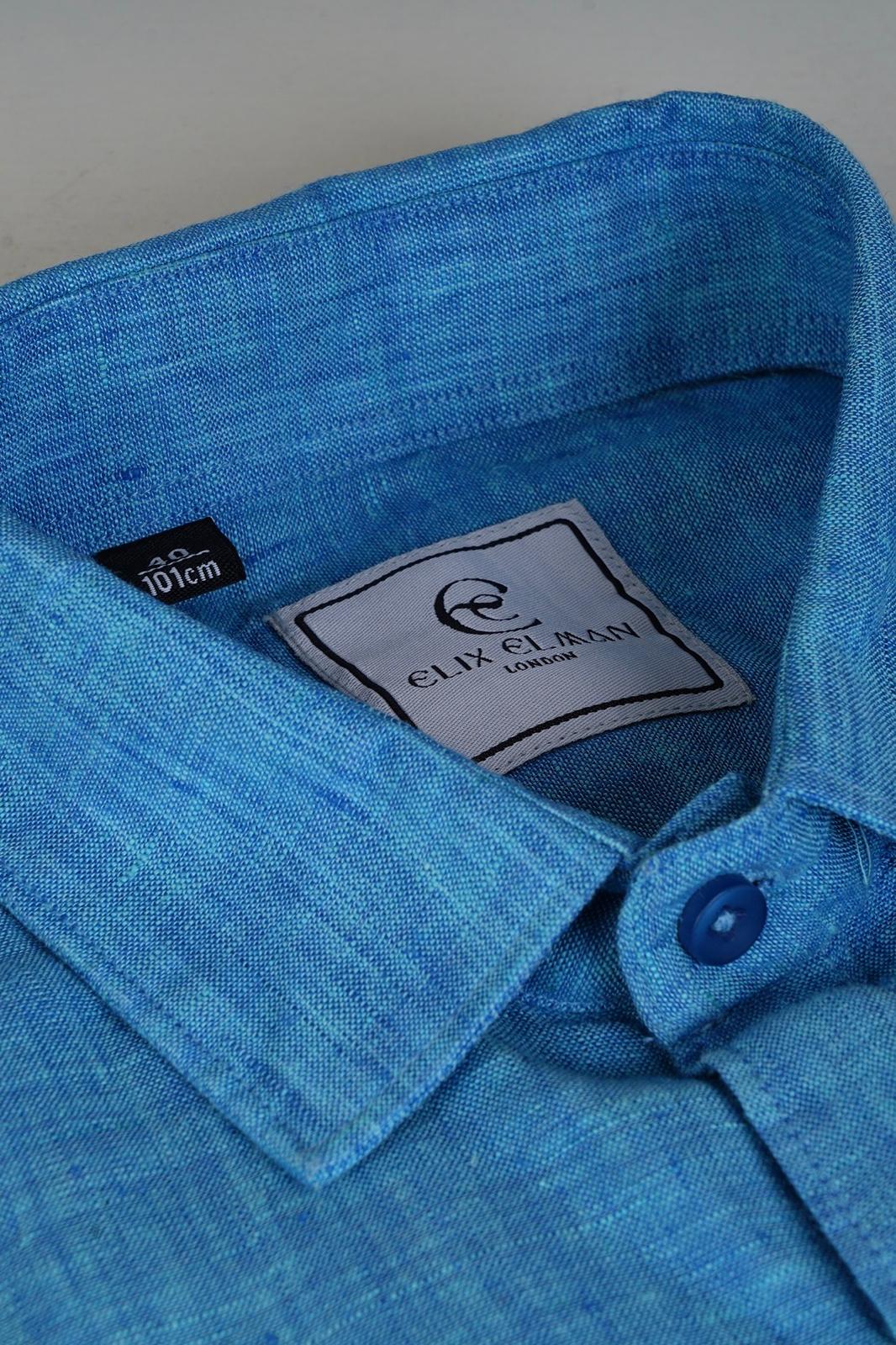 Royal Blue Luxe Linen Shirt