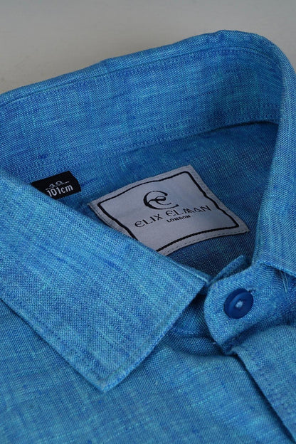 Royal Blue Luxe Linen Shirt