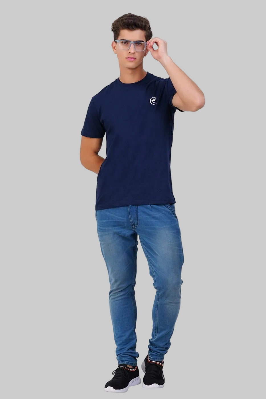 Navy Blue Marine Soft Crew Neck T-Shirt