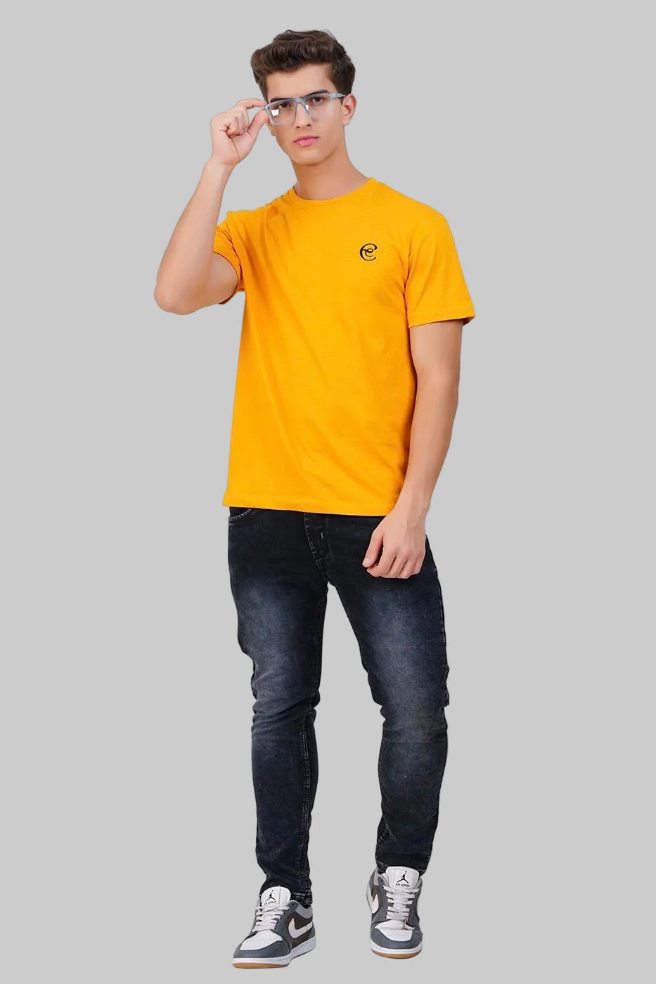 Mustard Yellow Luxe Soft Crew Neck T-Shirt