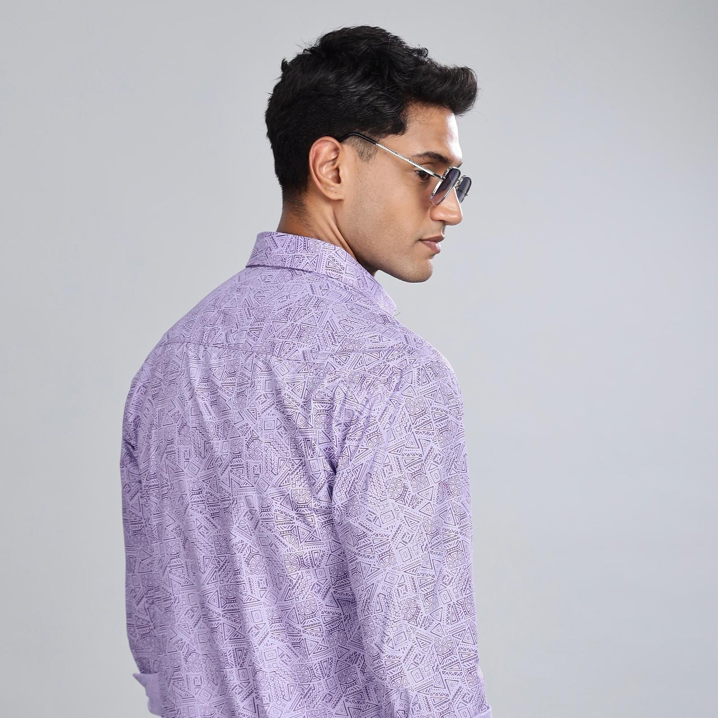 Luxe Lavender Geo-Print Stain Proof