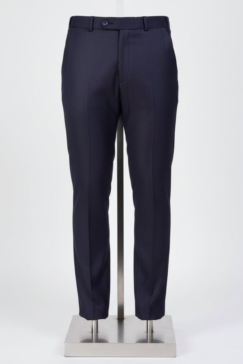 Essential Navy Italian Flex Waist Trouser