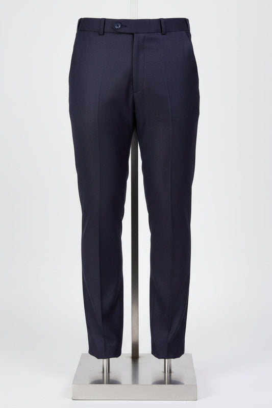 Essential Navy Italian Flex Waist Trouser