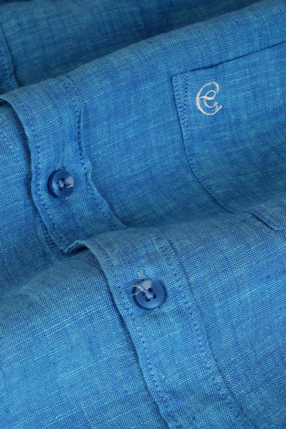 Royal Blue Luxe Linen Shirt