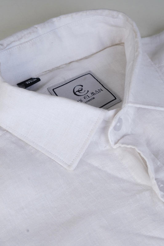 Pure White Luxe Linen Shirt