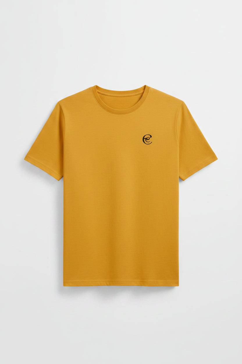 Mustard Yellow Luxe Soft Crew Neck T-Shirt