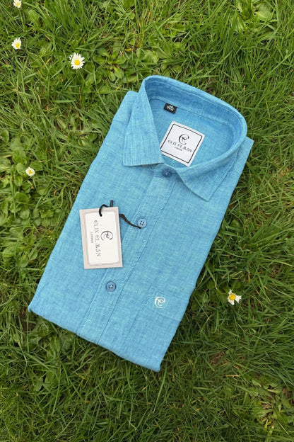 Royal Blue Luxe Linen Shirt