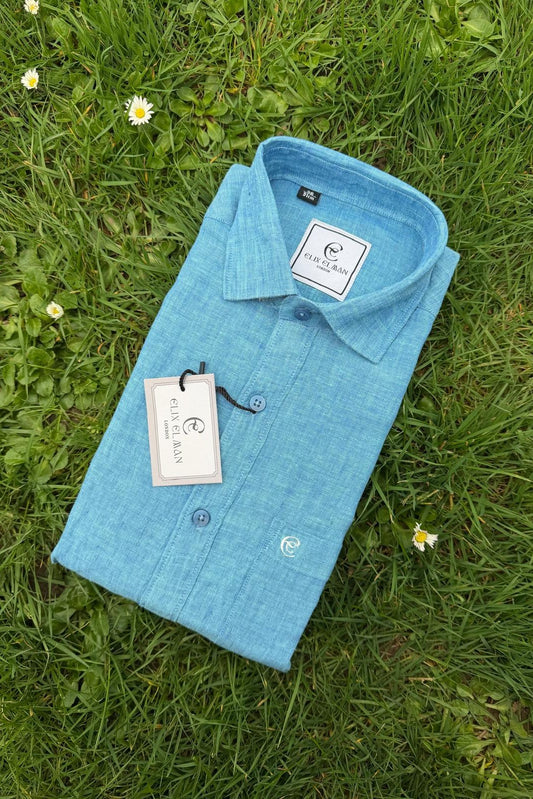 Royal Blue Luxe Linen Shirt