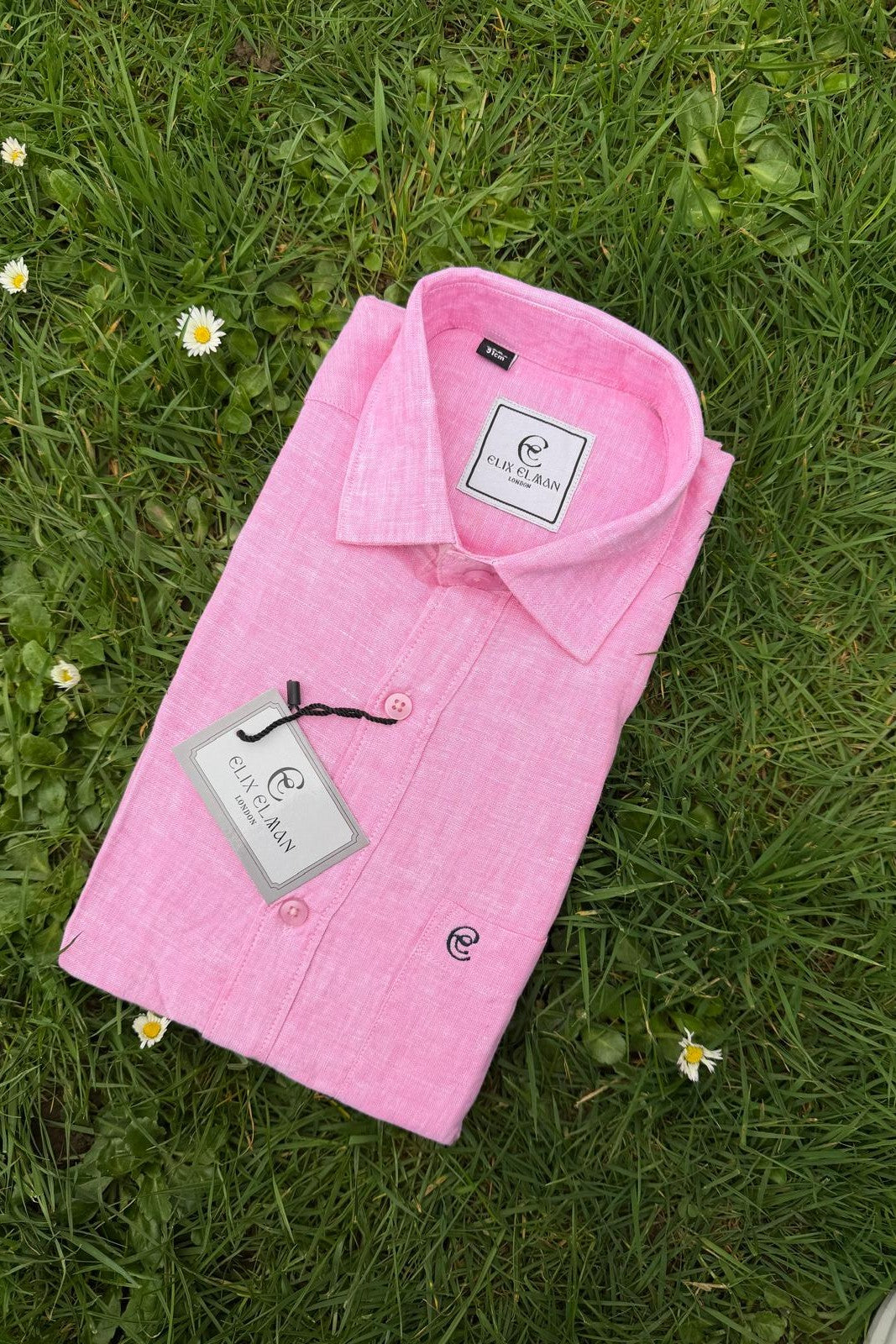 English Pink Luxe Linen Shirt