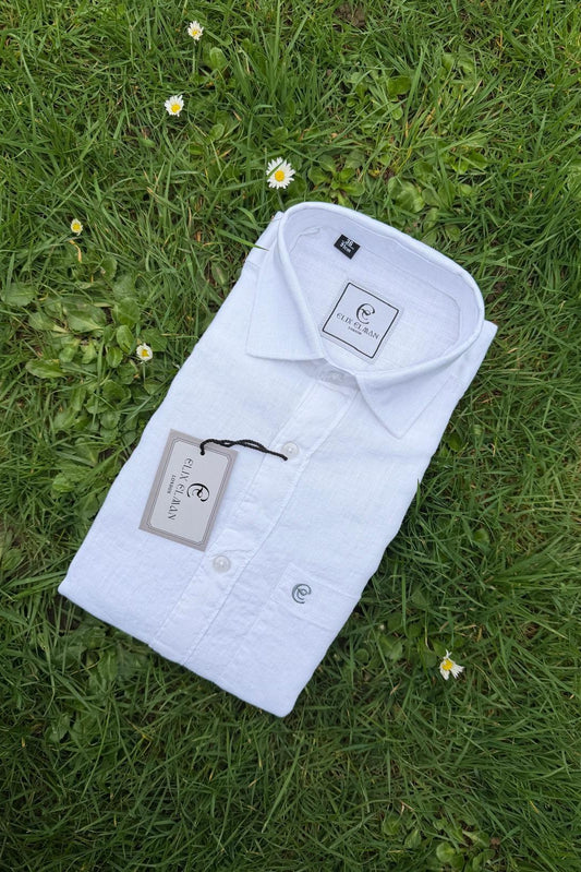 Pure White Luxe Linen Shirt